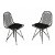 Conjunto de 2 sillas modernas fabricadas en metal con un acabado negro Kafes Forme