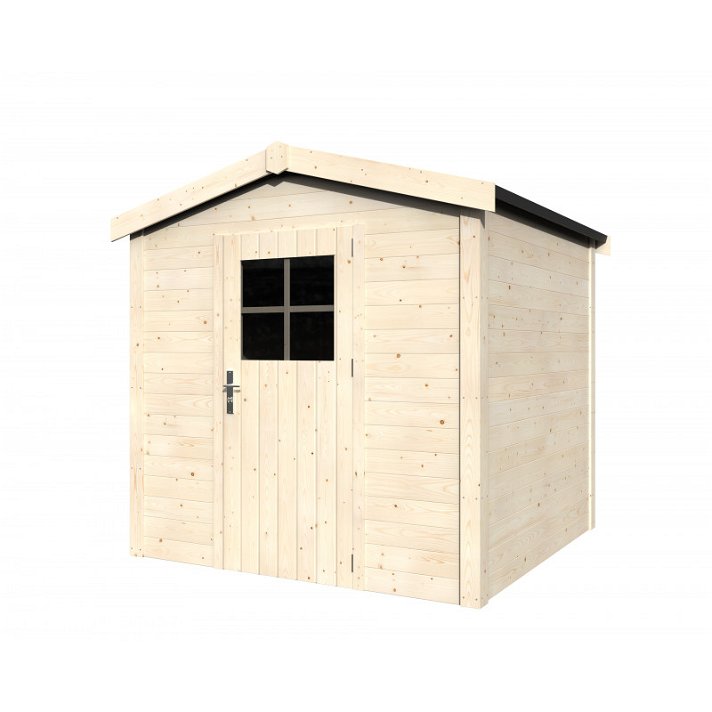 Caseta para exterior fabricada en madera de 225x41 cm y una puerta Tison Decor Et Jardin