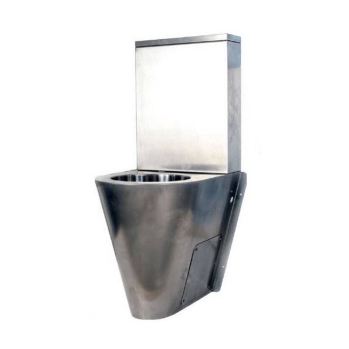 Inodoro con cisterna diseñado para espacios reducidos fabricado en acero inoxidable Timblau
