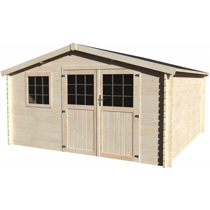 Caseta para exterior con una puerta doble y elaboración en madera de abeto Vallauris Decor Et Jardin