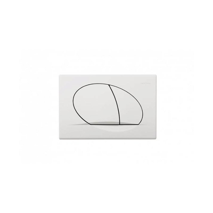 Placa de acionamento com jogo de fixação com um acabamento de cor branco ORANGE - Unisan Sanindusa