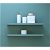 Estante rectangular para baño de 26 cm de fondo fabricado en resina lisa con carga mineral en diferentes colores AQG