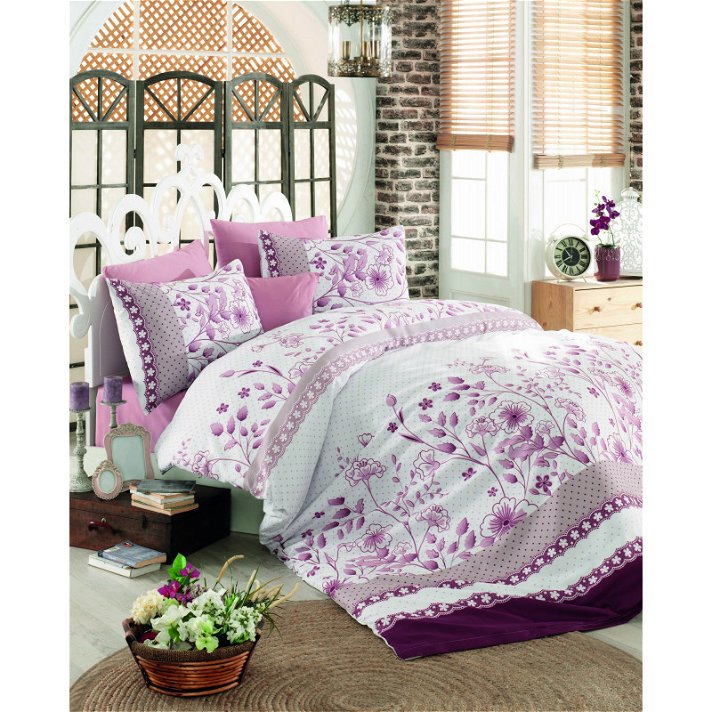 Funda para cama tamaño Super King size de 220x240 cm de color rosa Sudenaz Forme