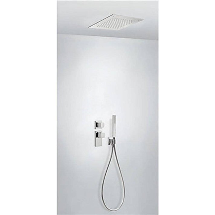 Set doccia termostatico a incasso INOX a soffitto ECO Tres