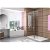 Painel de duche com porta fixo + porta rebatível de 195 cm de vidro temperado TR524 Kassandra