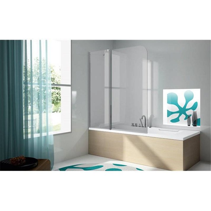 Painel de banheira de painel fixo + porta rebatível TR563 Kassandra