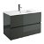 Mueble de baño de 91 cm con dos cajones y de acabado gris brillo Fussion Line Salgar