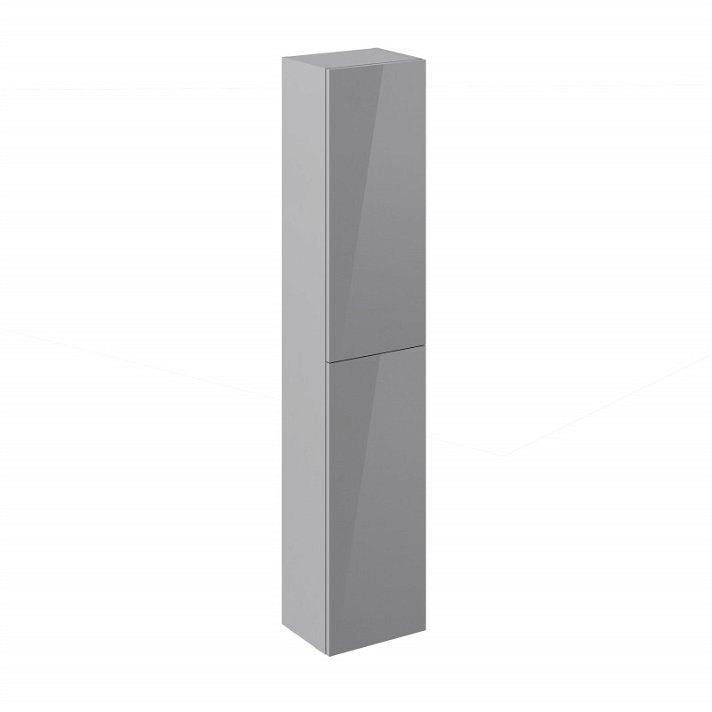 Columna de baño con dos puertas y estante de 30 cm en color gris perla BBest Cosmic