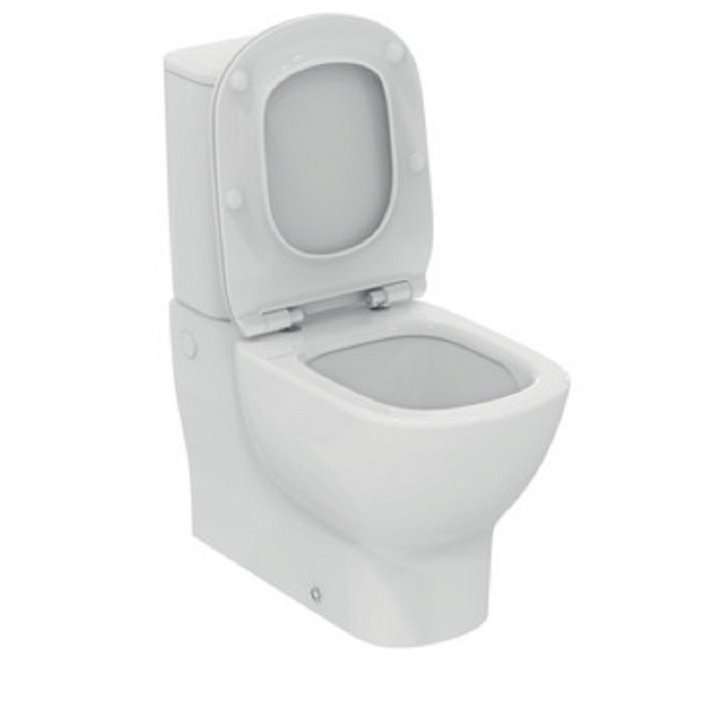 Set di WC completo in porcellana vetrificata di colore bianco Tesi Ideal Standard