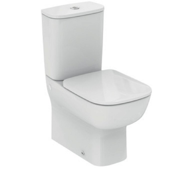 Vaso wc a parete con cassetta bassa Esedra con doppio scarico e corta protezione bianco Esedra Ideal Standard