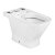 Vaso WC di porcellana di colore bianco con scarico verticale e coprivaso opzionale The Gap Roca