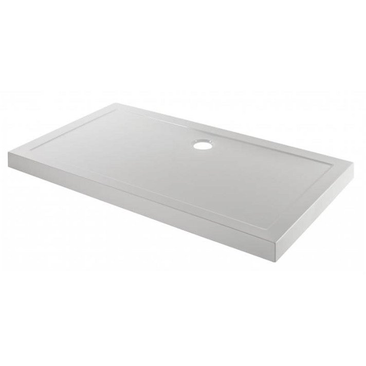 Plato de ducha de 150 cm hecho en acrílico con un acabado en color blanco Open Unisan