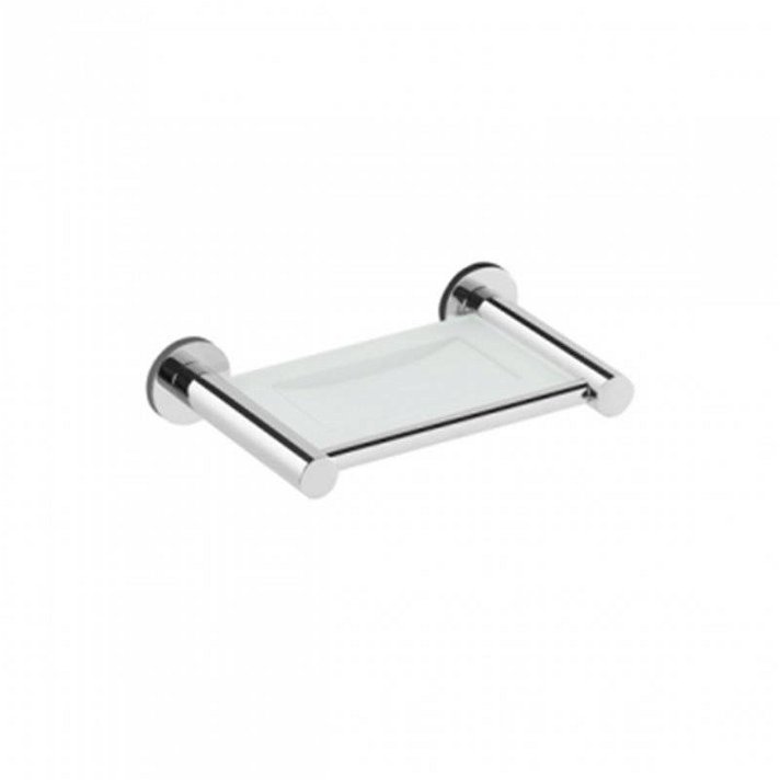 Porte-savon pour salle de bains de 17 cm en laiton avec finition chromée PRESTIGE Unisan