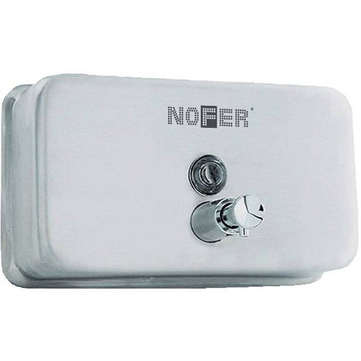 Dosificador de jabón horizontal satinado Nofer