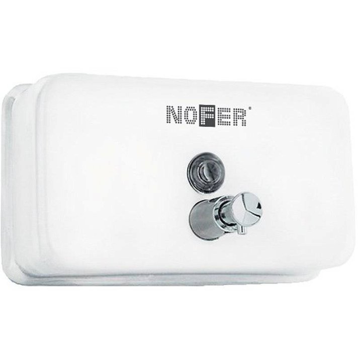 Dispenser di sapone orizzontale bianco Nofer