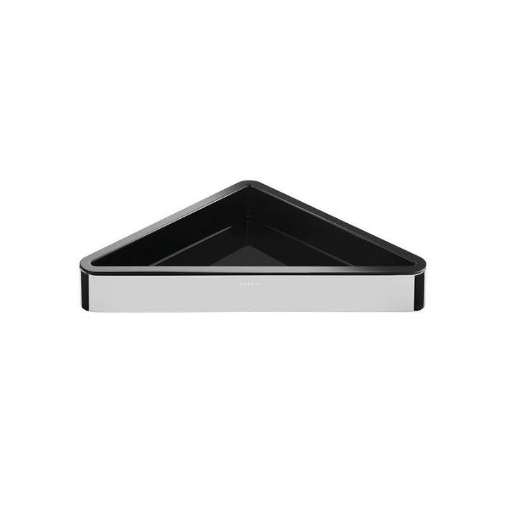Tablette d'angle en métal avec finition noir et chromé Extreme COSMIC