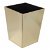 papeleira de casa de banho de MDF e couro sintético 23x30x23 cm cor dourada Ecopelle Koh-i-noor