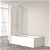 Box doccia per vasca da 150 cm in vetro temperato con finitura opzionale Newglass 206 Profiltek