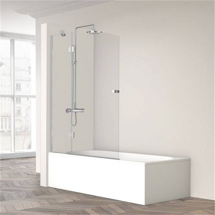 Box doccia per vasca da 150 cm in vetro temperato con finitura opzionale Newglass 206 Profiltek