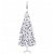 Árbol de Navidad con adornos y luces LED de bajo consumo 230x500 cm blanco y gris Vida XL