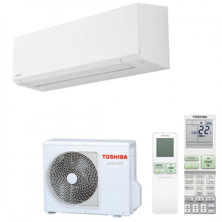 Aire acondicionado split frio/calor de pared de 2,5kW eficiencia energética D Shorai 10 Toshiba