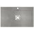 Évier à un bac avec égouttoir 86 cm fabriqué en Hekla avec finition gris cendré mat Kobus Poalgi