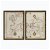 Conjunto de 2 cuadros de diseño de mapa en madera de abeto 70x100x4 cm marrón Forme