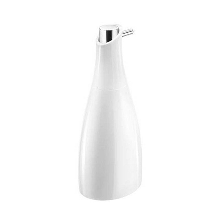 Distributeur de savon au design minimaliste et élégant de 8 cm blanc brillant Saku COSMIC
