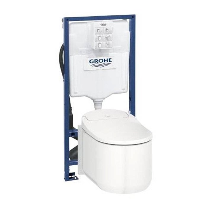 Vaso WC sospeso ceramico profondo con tre uscite d'acqua Sensia Arena Grohe