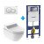 Pack WC suspendu avec douchette hygiénique blanc avec réservoir et plaque de commande AquaClean Tuma Classic Geberit