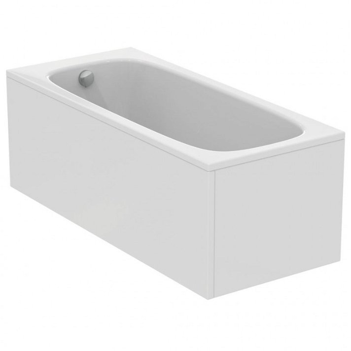 Bañera rectangular 160x70 de 209L encastrada en blanco brillo i life A Ideal Standard
