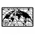 Decoración para pared rectangular de mapamundi en metal de 100x61x0.12 cm negro Figan Forme