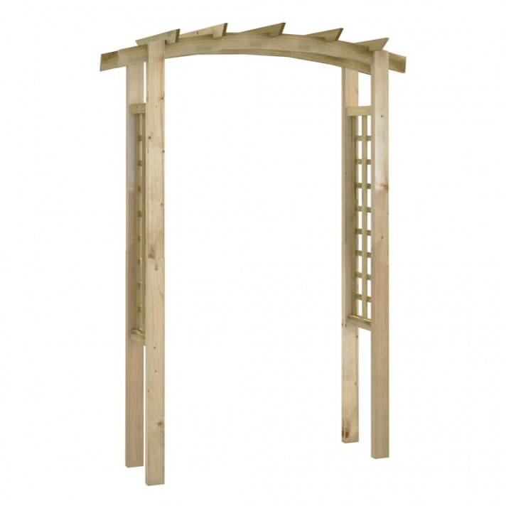 Arco para jardín de 150 cm fabricado en resistente madera de pino verde impregnada Vida XL