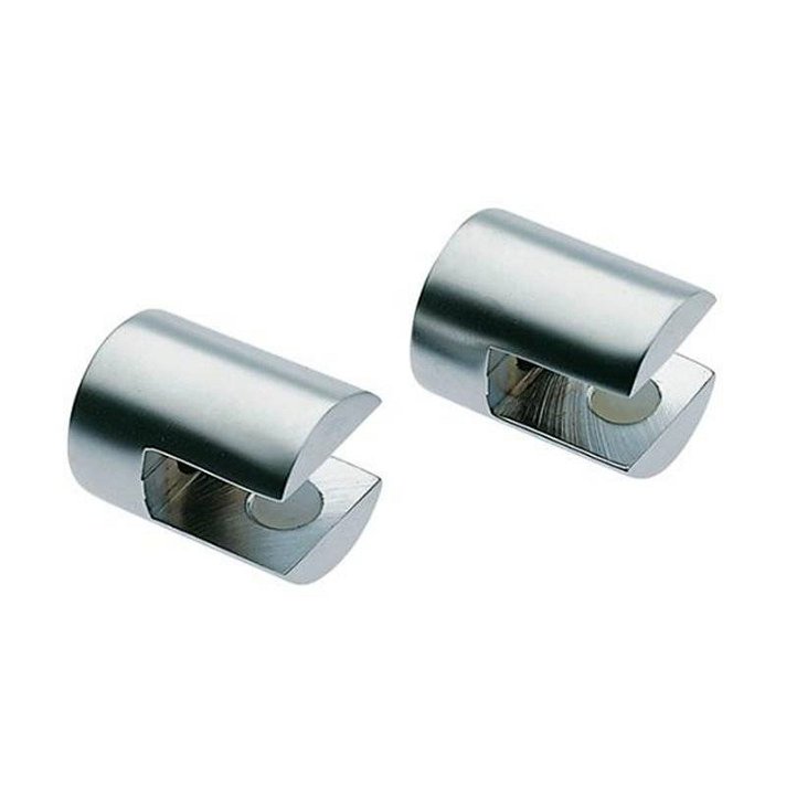 Pack de soportes para baño de aleaciones en metal con acabado en color cromo minimalism COSMIC