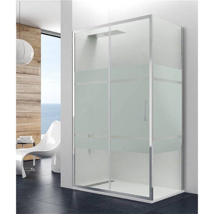 Box doccia angolare con anta scorrevole in vetro temperato di sicurezza da 8 mm PRESTIGE GME