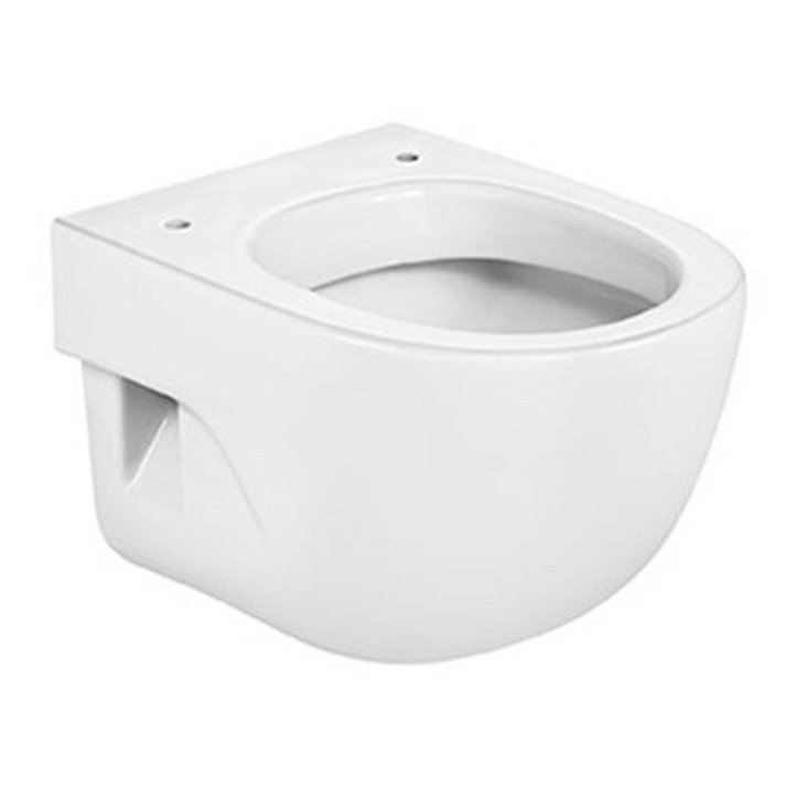 Wandmontierte Kompakt-WC-Schüssel 48 cm gefertigt aus Porzellan in Weiß Meridian von Roca