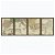 Conjunto de 4 cuadros de mapa rústico en MDF y madera de abeto de 200x70x4 cm marrón Forme