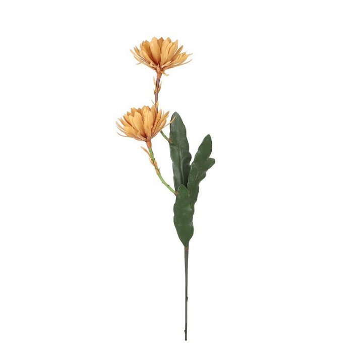 Cactus artificial con dos flores sin maceta de 120 cm verde y marrón Viveros Murcia