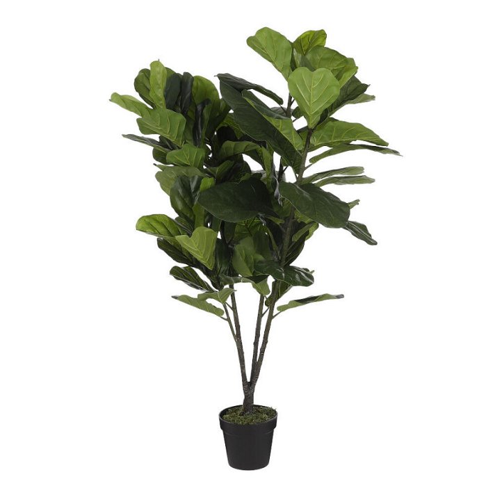 Ficus lyrata artificial de aspecto realista en maceta de plástico verde Viveros Murcia