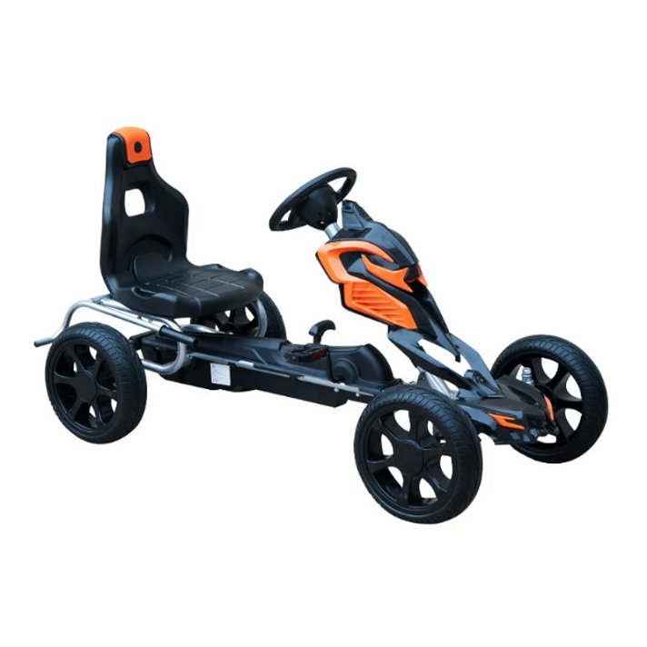 Coche a pedales Go Kart infantil con un diseño deportivo con asiento regulable Homcom