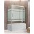 Painel angular de banheira 1 porta de correr decorado AKTUAL - GME