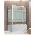 Mampara angular para bañera con 2 hojas correderas con vidrio decorado AKTUAL GME