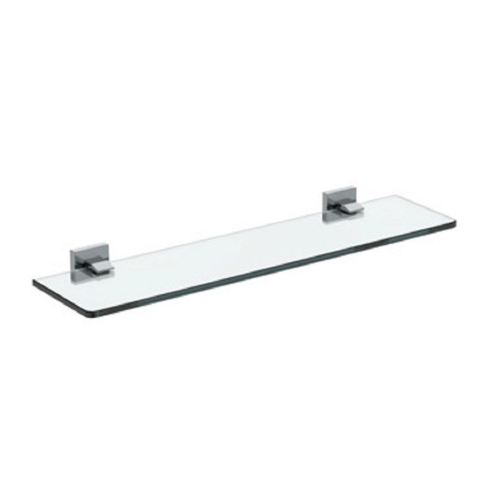 Repisa rectangular para instalación a pared de 50,8 cm con acabado translúcido y cromo brillo Ideal Standard