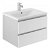 Meuble de salle de bains de 63 x 47 cm en MDF de couleur gris et blanc LOOK Unisan