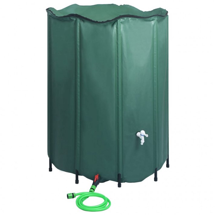 Depósito de agua de lluvia plegable con espita y capacidad de almacenamiento de 1250 L Vida XL