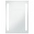 Espejo de vidrio rectangular de pared para baño con luces LED color plateado Vida XL