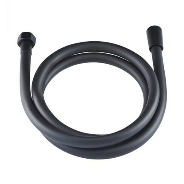 Flexo de ducha fabricado en PVC con un acabado negro y una longitud de 150 cm Imex