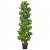 Planta artificial de árbol de laurel de 150 cm con macetero verde y marrón de poliéster y madera VidaXL