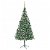 Árbol de Navidad artificial verde con LED incluye bolas doradas y piñas 210 cm de altura VidaXL