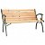 Panchina da giardino con struttura in ghisa e legno di abete massiccio 123 cm VidaXL
